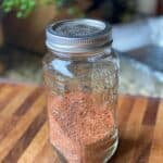 Dry rub in a mason jar with lid.