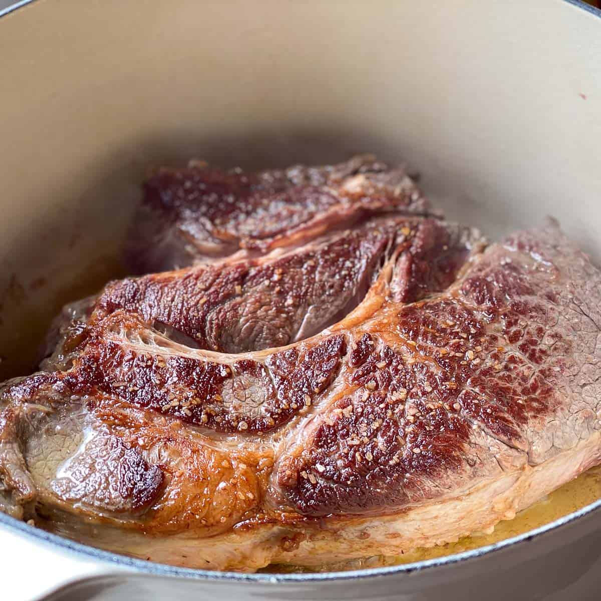 Image showing a good amount of sear on Beef Chuck Roast.