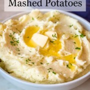Make-Ahead Mashed Potatoes Pin with Title Banner.