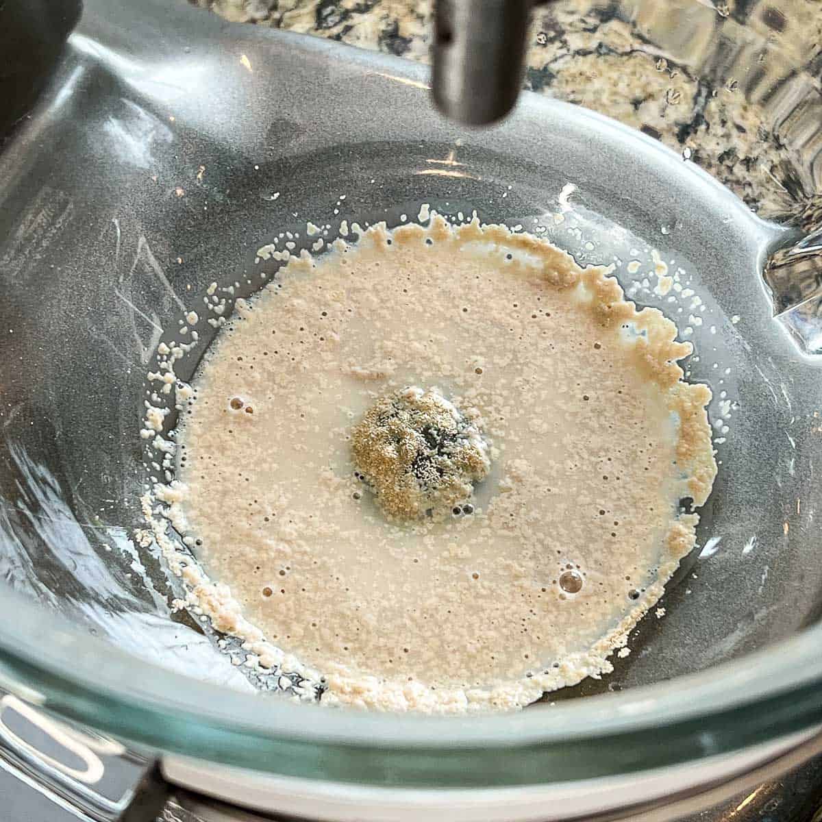 Image showing yeast being proofed in bowl.