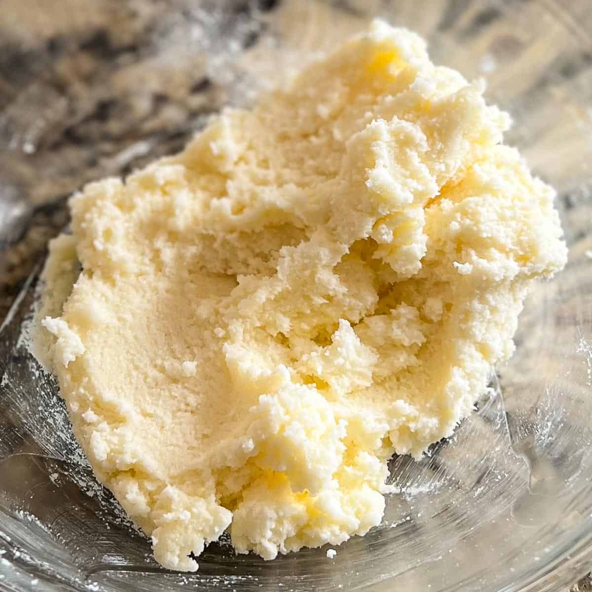 Creamed butter and sugar.