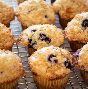 Freshly baked Blueberry Muffins.