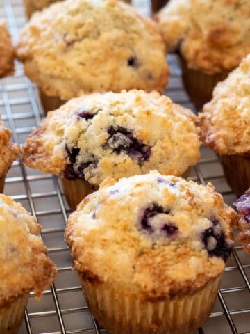 Freshly baked Blueberry Muffins.