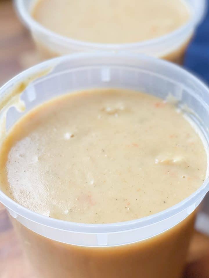 Storing My Grandmother's Potato Soup in a Container